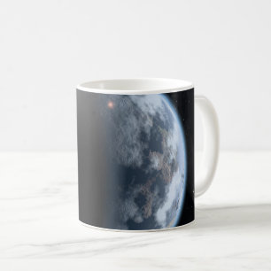 Earth-Like Planet With Oceans Coating Its Surface. Coffee Mug