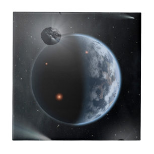 Earth-Like Planet With Oceans Coating Its Surface. Tile