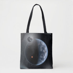 Earth-Like Planet With Oceans Coating Its Surface. Tote Bag