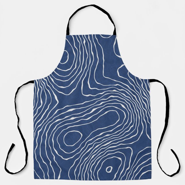 Earth Line Topographic Organic Print. Apron (Front)
