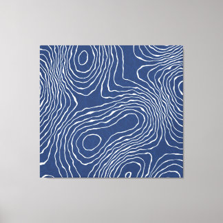 Earth Line Topographic Organic Print. Canvas Print