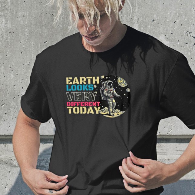 Earth Looks Different Today - Retro Astronaut  T-Shirt (Creator Uploaded)
