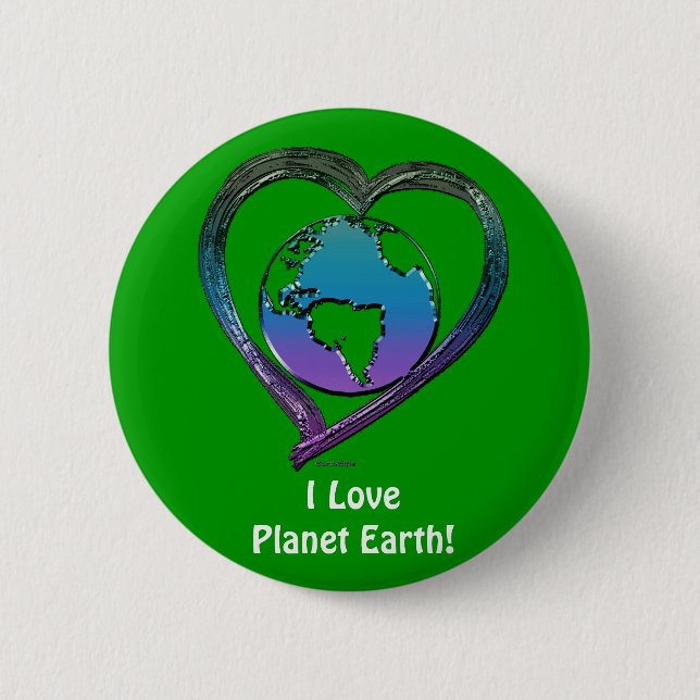 EARTH LOVER Series 6 Cm Round Badge (Front)