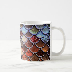 Earth Luxury Glitter Mermaid Scales Coffee Mug