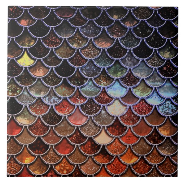 Earth Luxury Glitter Mermaid Scales Tile (Front)