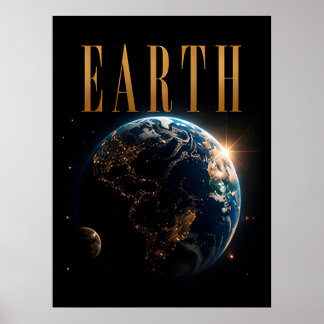 Earth Luxury Space Editorial Graphic Poster