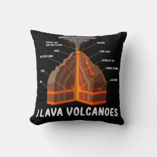 Earth Magma Lava Volcano Geology Science Gift Cushion