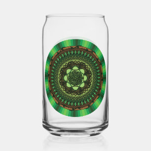 Earth Mandala Can Glass