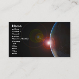 EARTH MORNING 688 SPACE PLANETS SUNRISE BEAUTY BUSINESS CARD