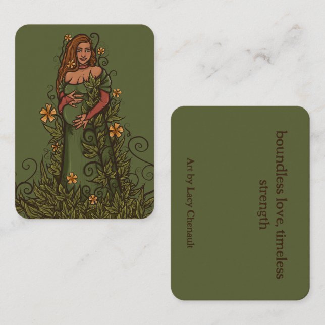 Earth Mother Goddess Druid Business Card (Front/Back)