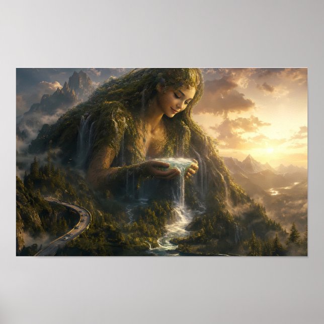 Earth Mother in a Valley of Light Poster (Front)