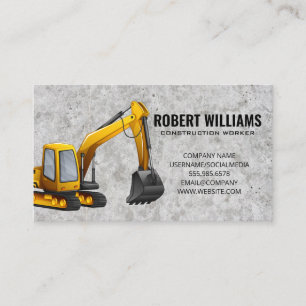 Earth Mover Construction Machinery Appointment Card