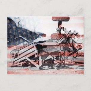 Earth Moving Equipment Operating Engineer Flag Postcard