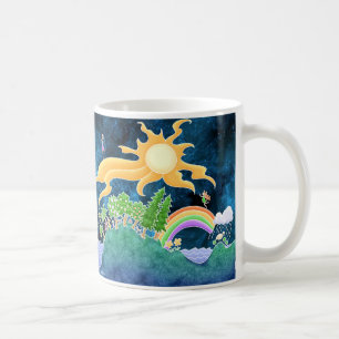 Earth Mug - rainbow forest