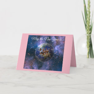 Earth New Year Holiday Card