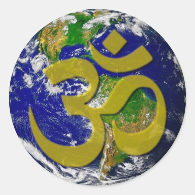 Earth - Om Sweet Home Classic Round Sticker (Front)