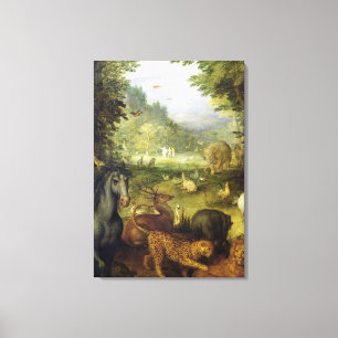 Earth, or The Earthly Paradise, detail of Canvas Print