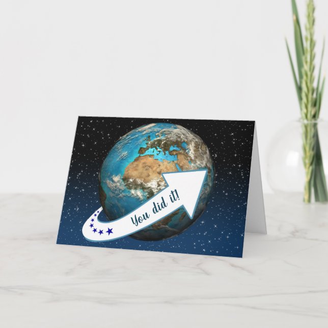Earth Orbit Birthday Card (Front)