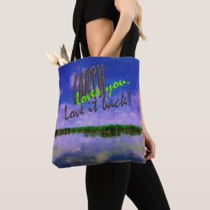Earth Our Home Blue Summer Sky and Water Tote Bag