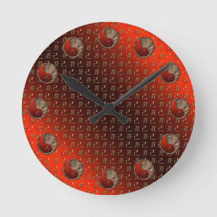 Earth Ox Round Clock