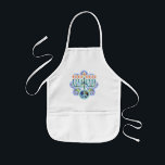 Earth Peace Menorah Aprons<br><div class="desc">Menorah with peace symbol in earth pattern. Chanukah design.</div>