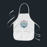 Earth Peace Menorah Aprons<br><div class="desc">Menorah with peace symbol in earth pattern. Chanukah design.</div>