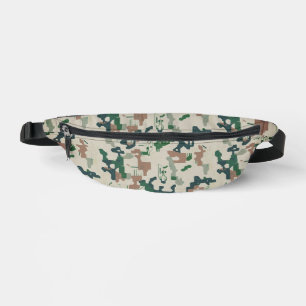 Earth Pixel Woodland  Bum Bags