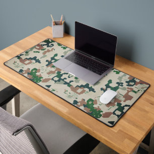 Earth Pixel Woodland  Desk Mat