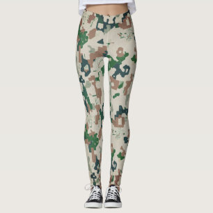 Earth Pixel Woodland  Leggings