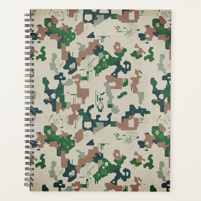Earth Pixel Woodland  Planner (Front)