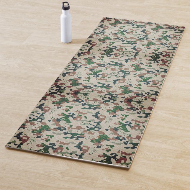 Earth Pixel Woodland  Yoga Mat (In Situ)