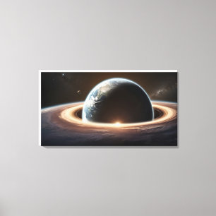 Earth planet from the space canvas print