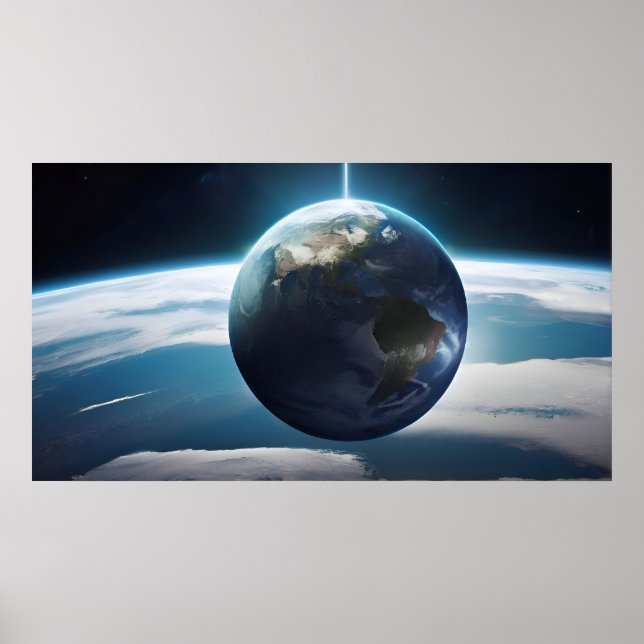 Earth planet from the space poster (Front)