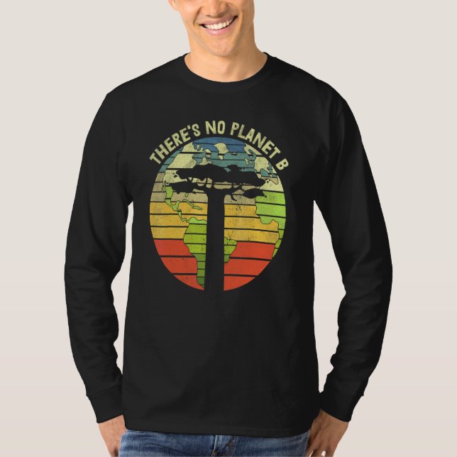 Earth Planet Space Science Climate Change  Retro T-Shirt (Front)