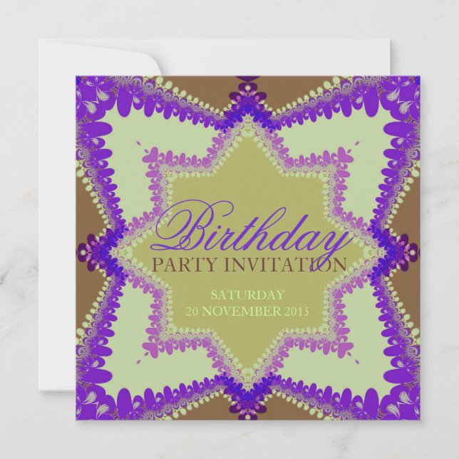 Earth Princess Party Birthday Invitations (Front)