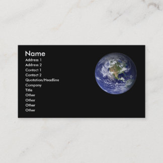 Earth Profile card - Business Card.