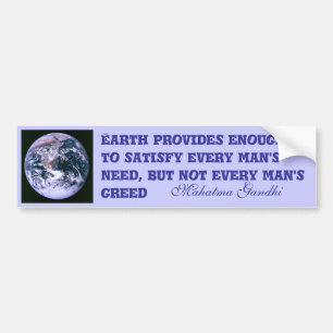 Earth provides bumper sticker