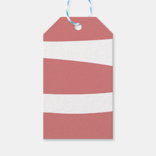 Earth Red and White Abstract Gift Tags