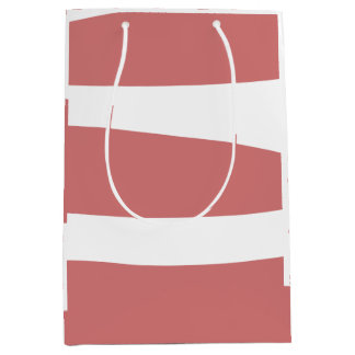 Earth Red and white Abstract Medium Gift Bag