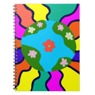 Earth Retro Vibes Art Notebook
