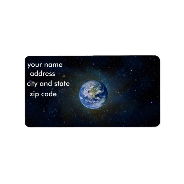 Earth Return Address Lables Label (Front)