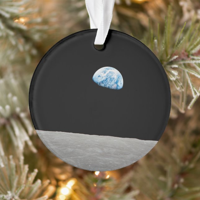 Earth Rising Above The Lunar Horizon. Ornament (Tree)