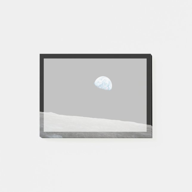 Earth Rising Above The Lunar Horizon. Post-it Notes (Front)