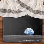 Earth Rising Over Moon, Apollo 11, 1969 Bath Mat<br><div class="desc">Earth is seen rising over the moon's horizon in this iconic July 1969 Apollo 11 image. Edited for optimum print quality by BeautifulSpace. Keep,  edit,  or delete the custom descriptive text.

Makes a great personalised birthday,  Christmas,  or other holiday gift,  especially for a lover of space!

Credit: NASA</div>