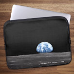 Earth Rising Over Moon, Apollo 11, 1969 Laptop Sleeve<br><div class="desc">Earth is seen rising over the moon's horizon in this iconic July 1969 Apollo 11 image. Edited for optimum print quality by BeautifulSpace. Keep,  edit,  or delete the custom descriptive text.

Makes a great personalised birthday,  Christmas,  or other holiday gift,  especially for a lover of space!

Credit: NASA</div>