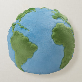 Earth Round Pillow. Cushion