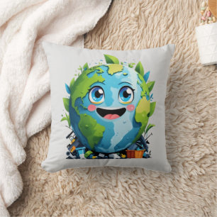 Earth’s Emotions A Tale of Two Worlds Cushion