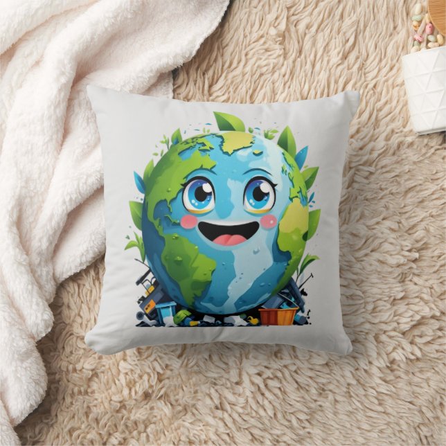 Earth’s Emotions A Tale of Two Worlds Cushion (Blanket)