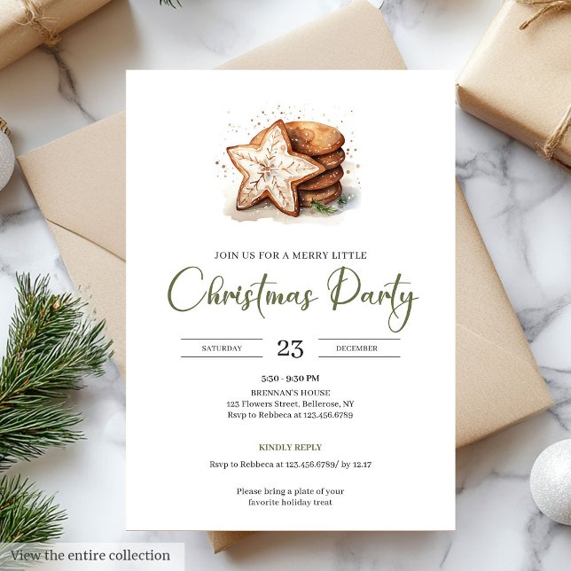 Earth’s Hues Beige Minimalist Nordic Christmas  Invitation (Earth’s Hues Beige Minimalist Nordic Christmas Party

)
