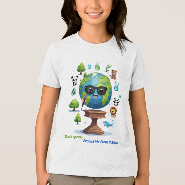 Earth’s Speech: A Call for Protection Tri-Blend Shirt (Front)